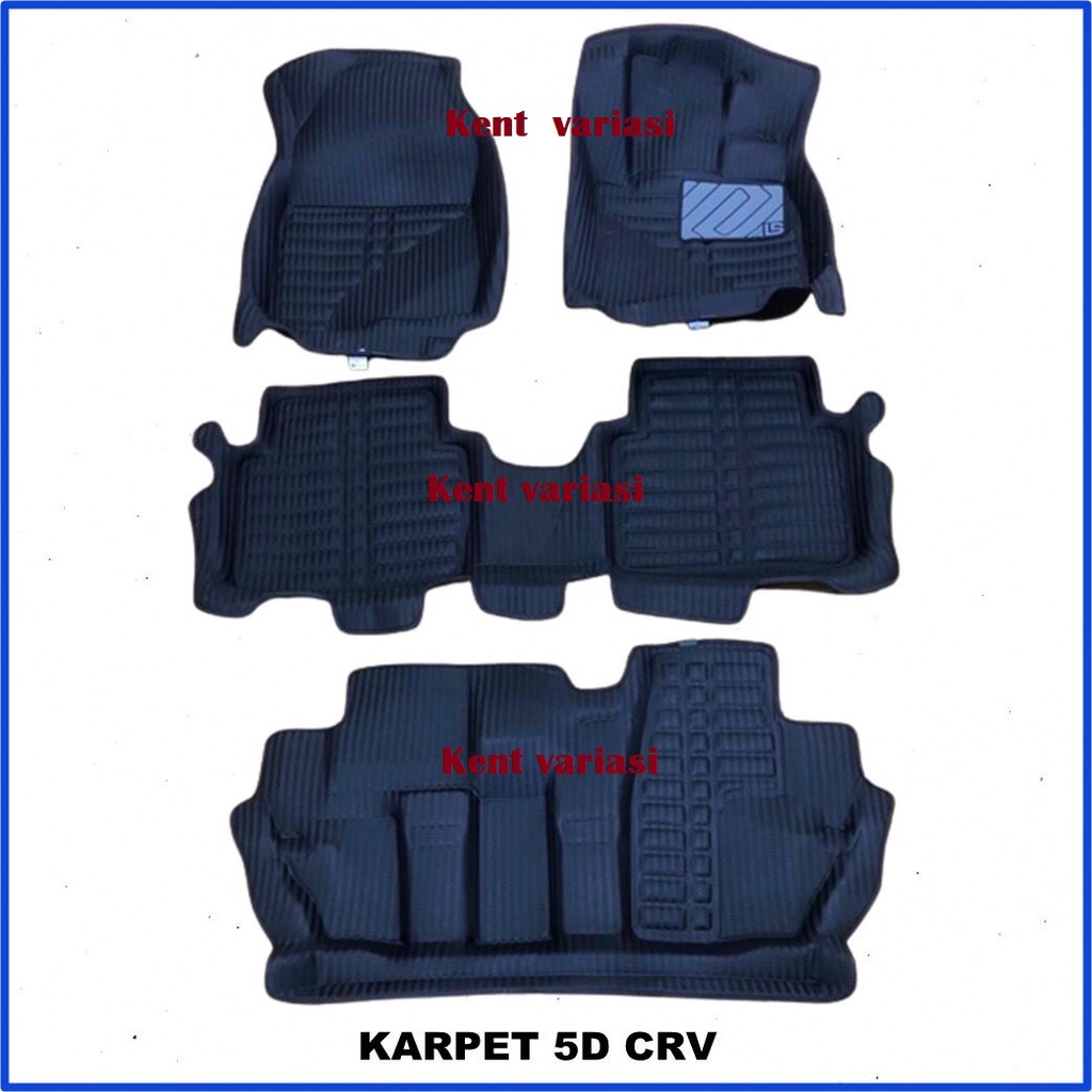 Karpet 5D CRV Turbo 2016 - 2022 3 Baris Carbon