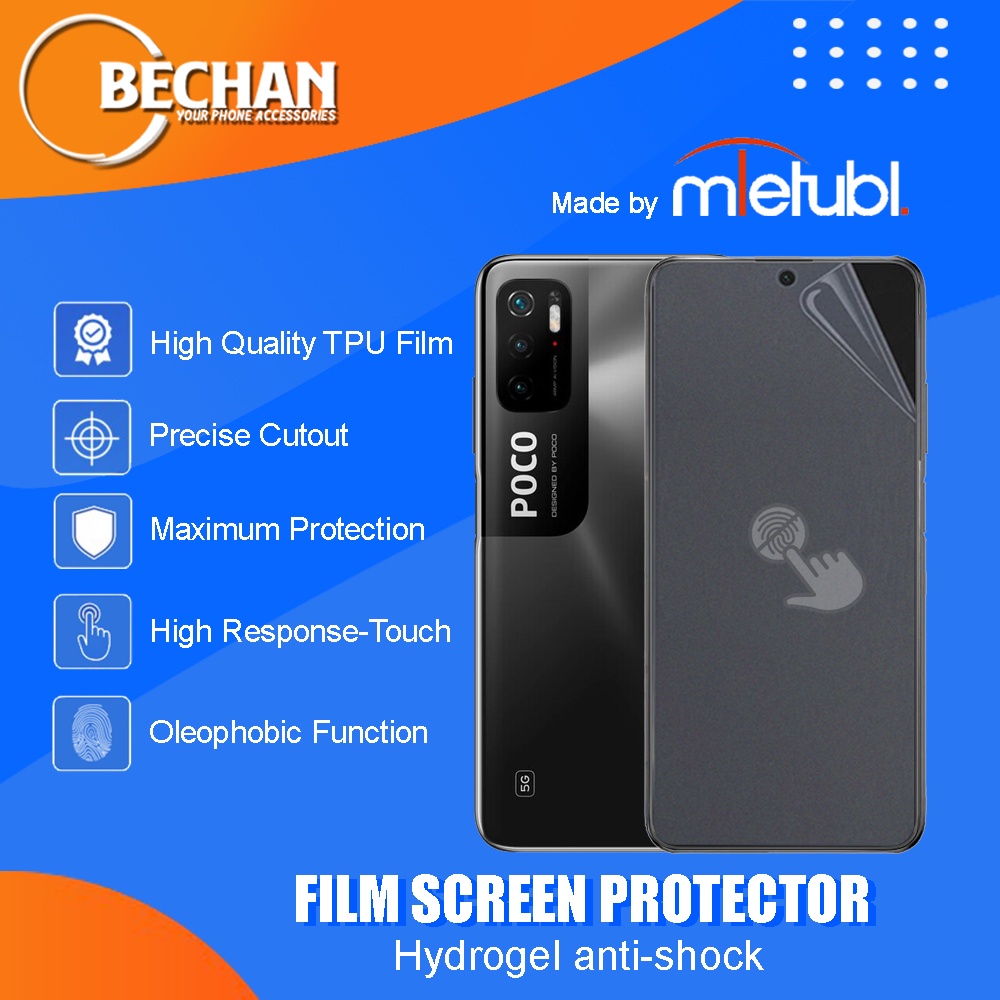 Anti Gores Xiaomi Poco M3 Pro 2021 Hydrogel Screen Protector Matte Full Layar Not Tempered Glass