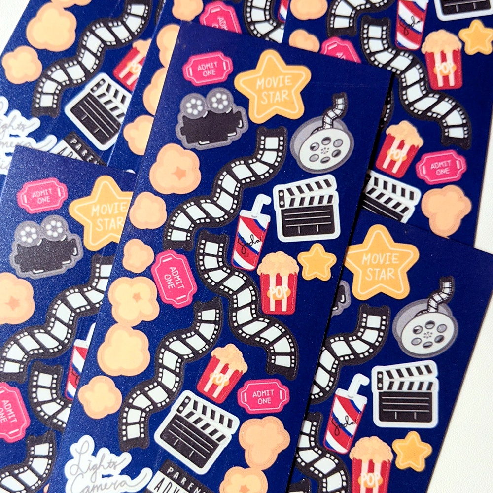 

MOVIE STAR ☆ by RATTLED STUDIO - Movie Theater Film Theme Deco Sticker - STIKER KPOP PHOTOCARD DECORATION DEKORASI POLAROID / JOURNALING / JURNAL
