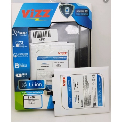 Baterai Vizz XIAOMI BN30 REDMI 4A