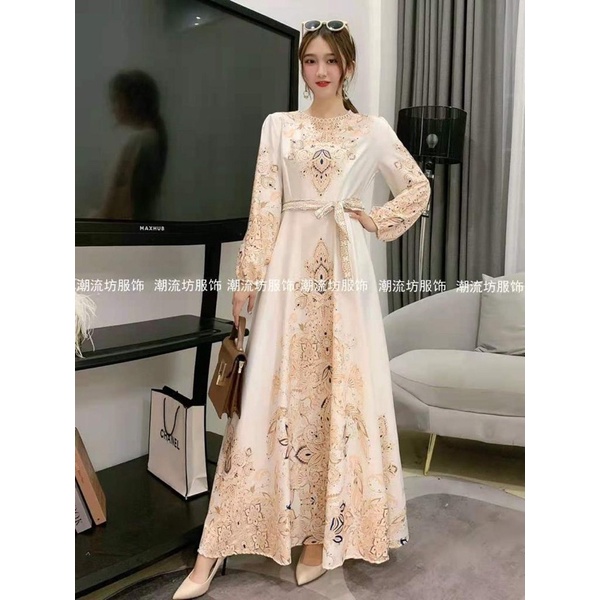 SALE!!! RESTOCK!!! DRESS GAMIS ESTILO SERIES 02 IMPORT BKK-putih milo