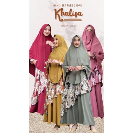 GAMIS SET SYAR'I KHALISA SET BY GERAIMIKA REAL PICT ORIGINAL