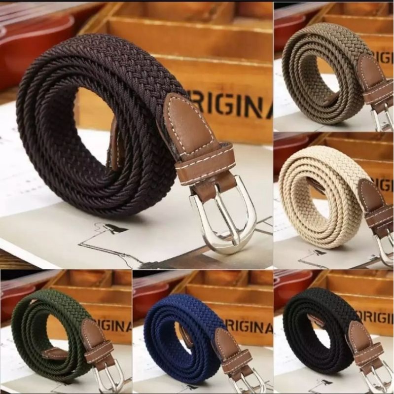 Ikat Pinggang Pria dan Wanita Karet Textan