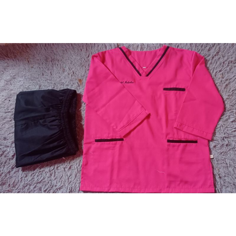 BAJU JAG MURAH / BAJU JAGA PERAWAT/ SERAGAM /SERAGAM MEDIS/ BAJU OKA FREE BORDIR NAMA