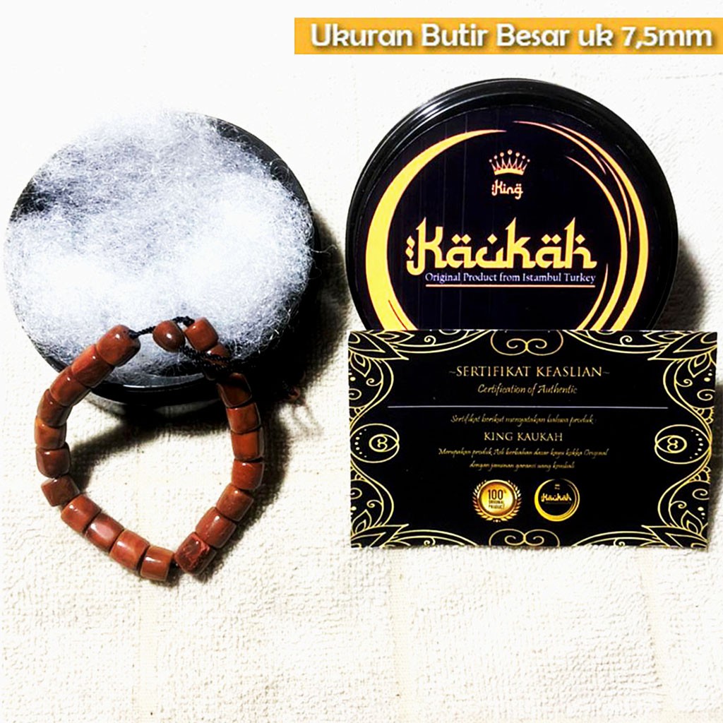 GELANG KOKKA KAOKAH KAUKAH BERSERTIFIKAT Uk 8mm untuk Kesehatan Asli Turki Garansi Uang Kembali