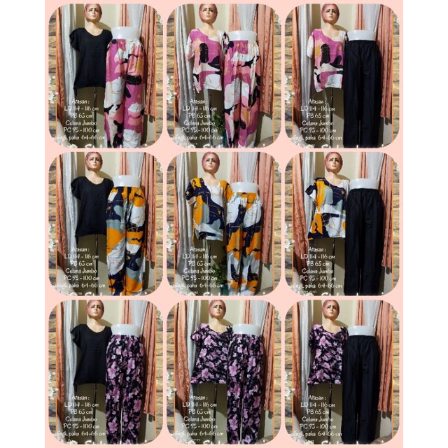 Stelan Bali celana panjang // Oneset Rayon motif Bali