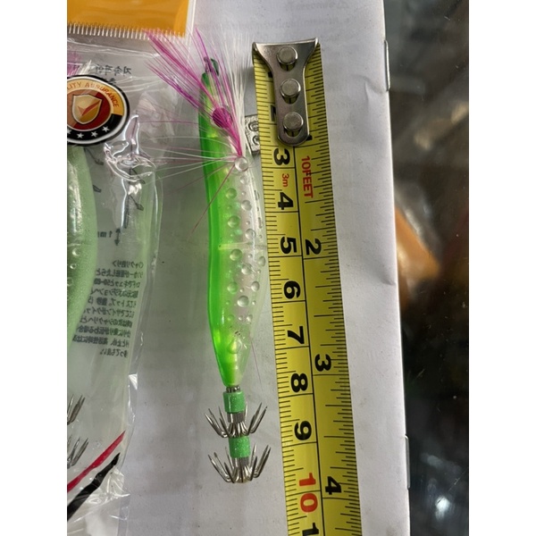 pancing sotong pancing cumi Squid Jig Umpan Cumi Sotong transparan hijau 2.0 1bks isi 5pcs