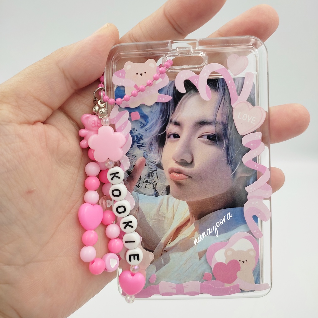 KPOP CARDHOLDER ACRYLIC DECO STICKER FREE CUSTOM NAMA