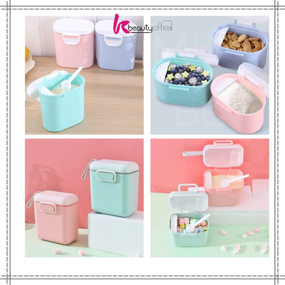 KB-C4 Tempat Kotak Wadah Penyimpanan Susu Bubuk Bayi Portabel Sealed Anti Tumpah