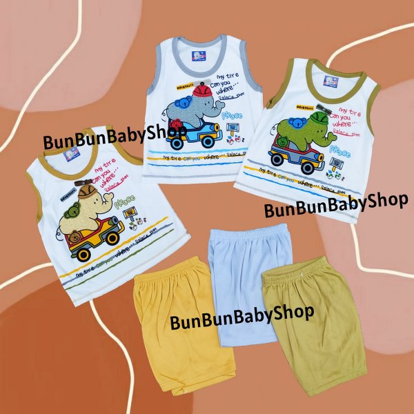 +6 bln Setelan Bayi Laki Stelan Baju Pakaian Baby Perempuan Murah Anak Motif Lucu Kutung Cowo Cewe