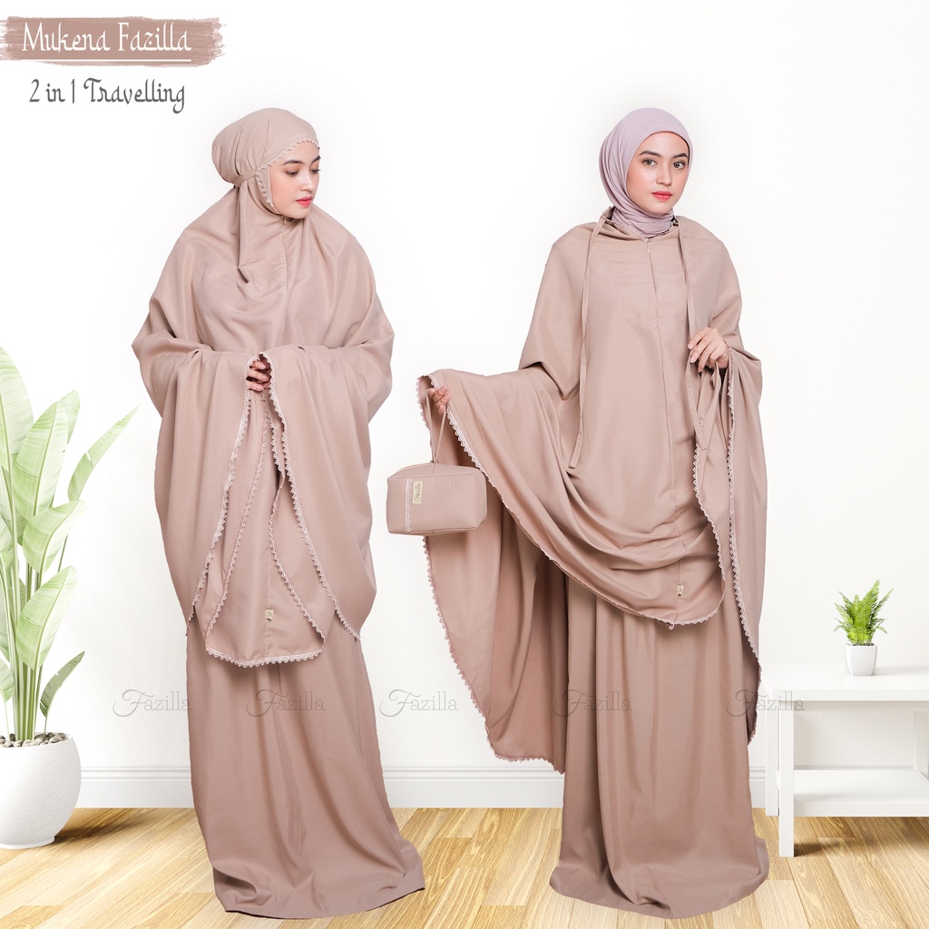 Mukena Travelling Resleting 2 in 1 Fazilla Jumbo [MILO]