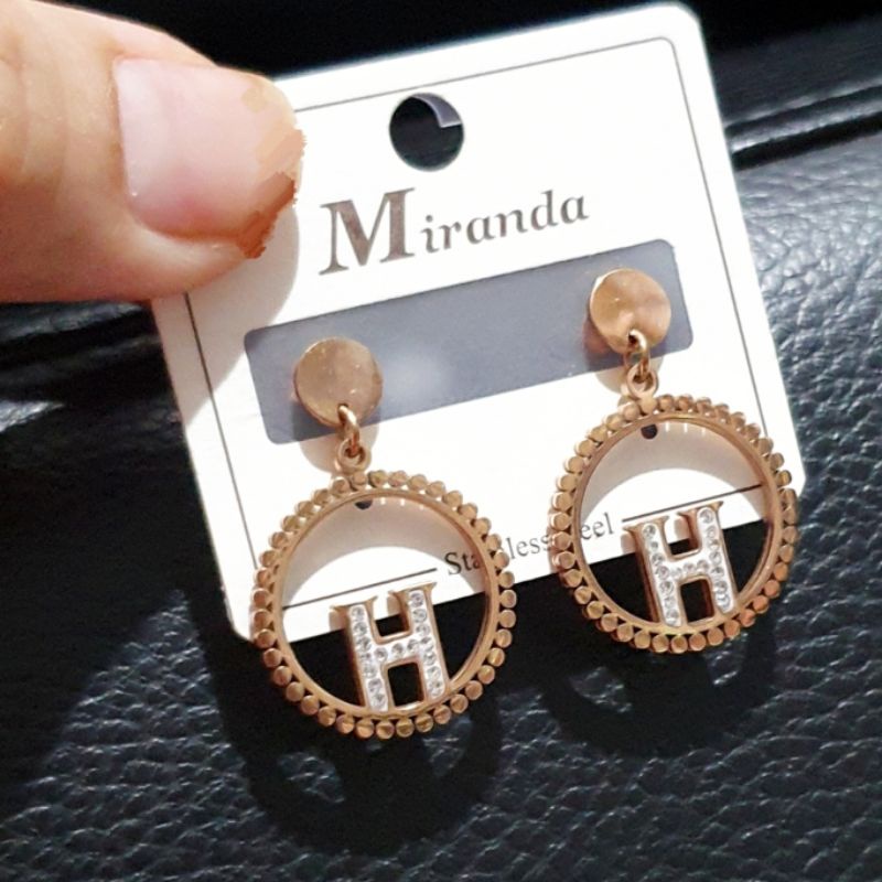 Anting Titanium Stainless steel asli Rosegold Premium Quality Anti karat 0929