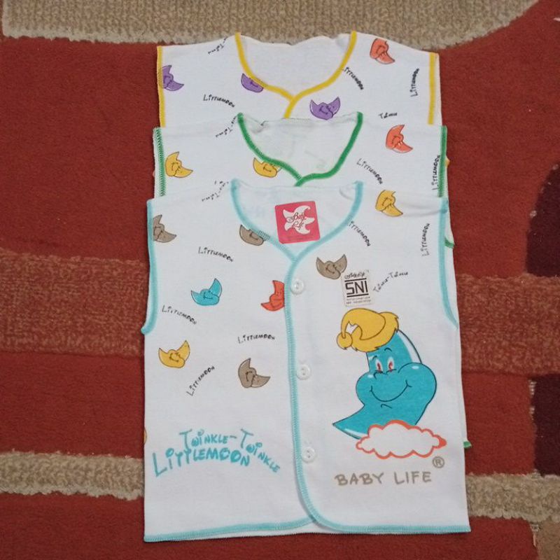 3PC BAJU BAYI BABYLIFE KUTUNG USIA NEWBORN  BAHAN LEMBUT HALUS &amp; SNI