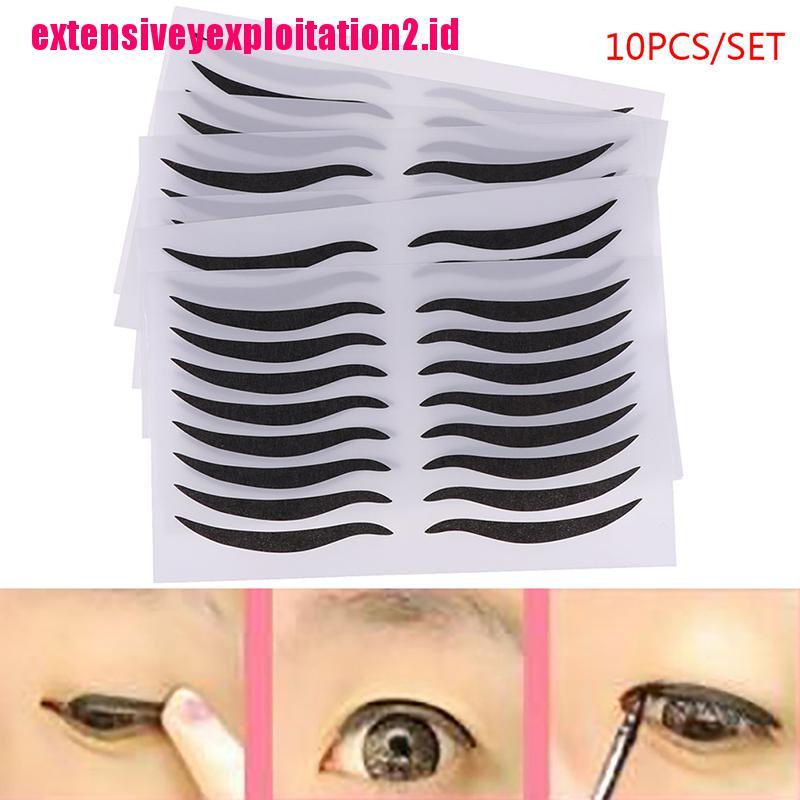 &lt; E2id &amp; &gt; 1pcs / Kantong Stiker Eyeliner Sexy Untuk Makeup Wanita