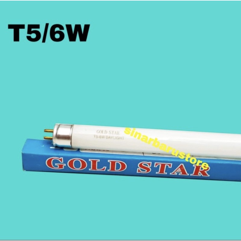 Refill Lampu TL T5 Gold Star 6 Watt Putih