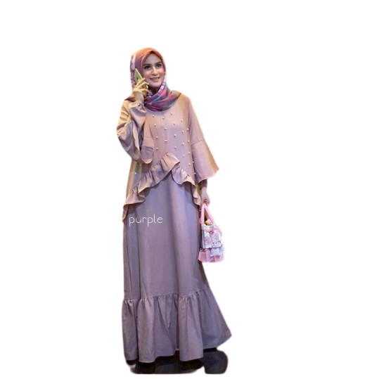 PP - MUTIYA DRESS GAUN MAXY REMAJA DEWASA | OUTFIT KONDANGAN SIMPLE ELEGANT TERBARU gamis