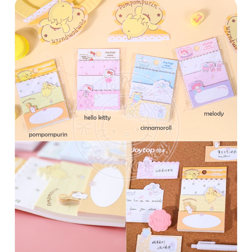 

note memo 3 ukuran hello kitty melody pompompurin cinnamoroll sanrio