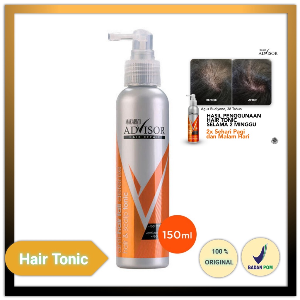 Makarizo Advisor Hair &amp; Scalp Tonic 145mL / Perawatan Rambut Rontok dan Ketombe / Anti Hair Fall