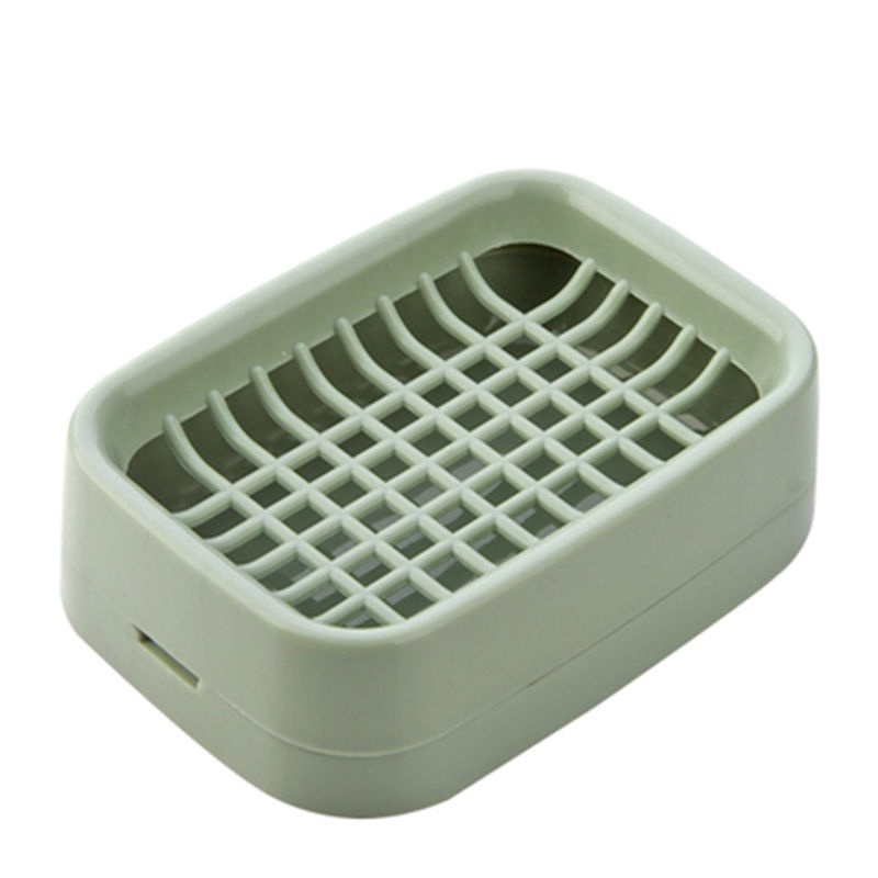 Plastic Double Layer Drain Grid Soap Box for Soap Organizer Bathroom Accessories