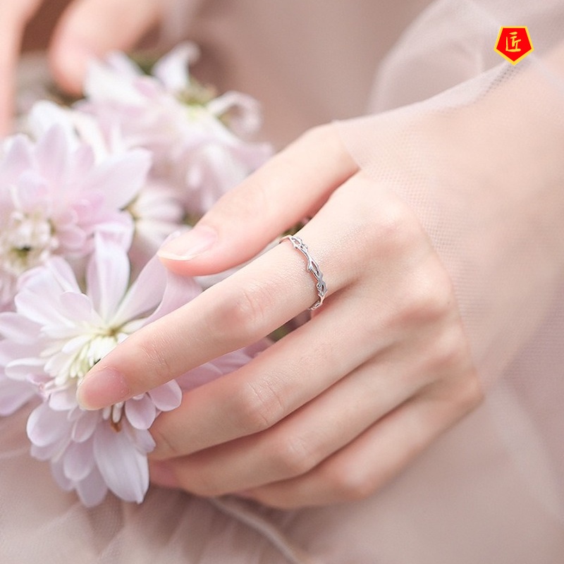 [Ready Stock]925 Silver Female Simple Personality Sweet Ring