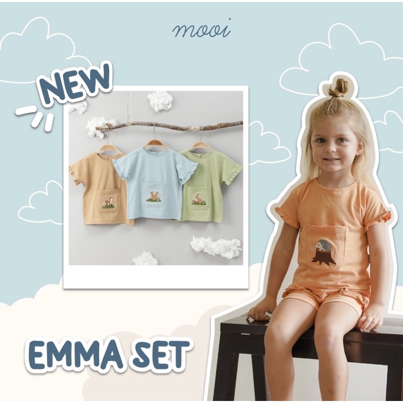 Mooi Emma Set V.2 New Collors / Setelan Anak