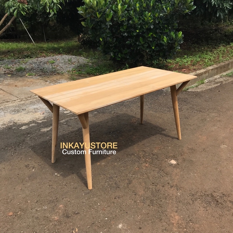 MEJA MAKAN KAYU JATI SOLID | MEJA MAKAN KAYU JATI ASLI | MEJA MAKAN KAYU JATI BAGUS