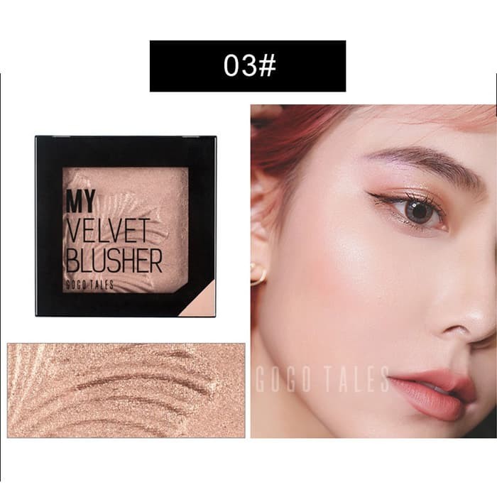 GOGO TALES Professinal 6 Warna Bronzer Highlighter Palette Makeup Glow