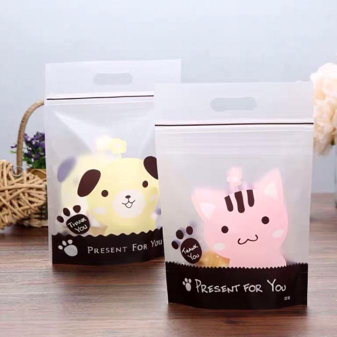 

monggo] Zipper bag lucu kemasan makanan zipper character plastik zipper