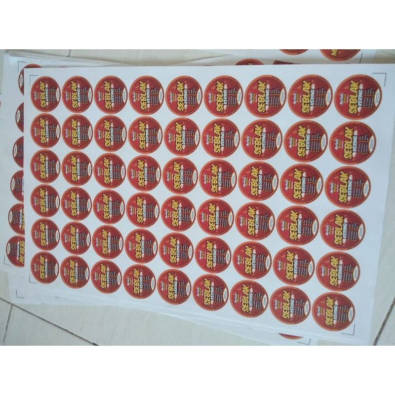 

Stiker Cromo A3+ cut / stiker label palembang
