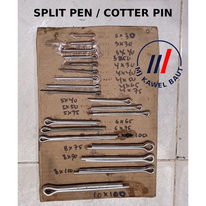 PIN MESIN 6MM X 100MM PEN COTTER 4 INCH x 1/4 COTTER PIN SPLIT PEN SP