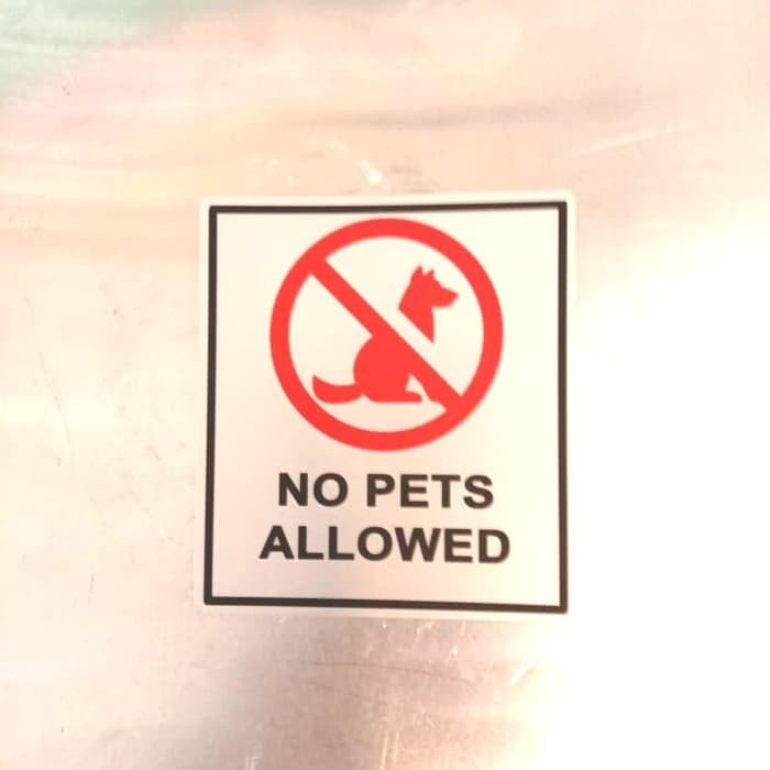 

SIGN LABEL K3 RAMBU SAFETY NO PETS ALLOWED UK 8X9CM