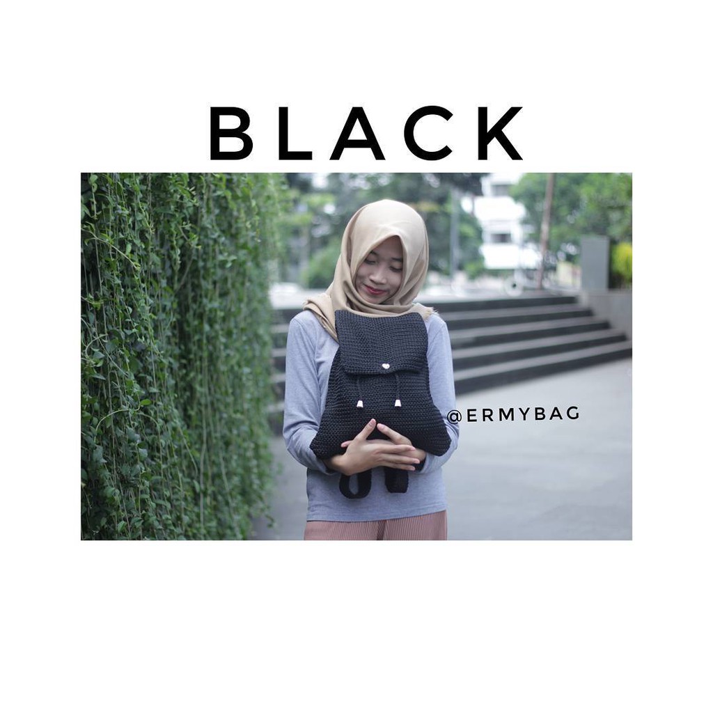 Ermy Bag Ransel Black