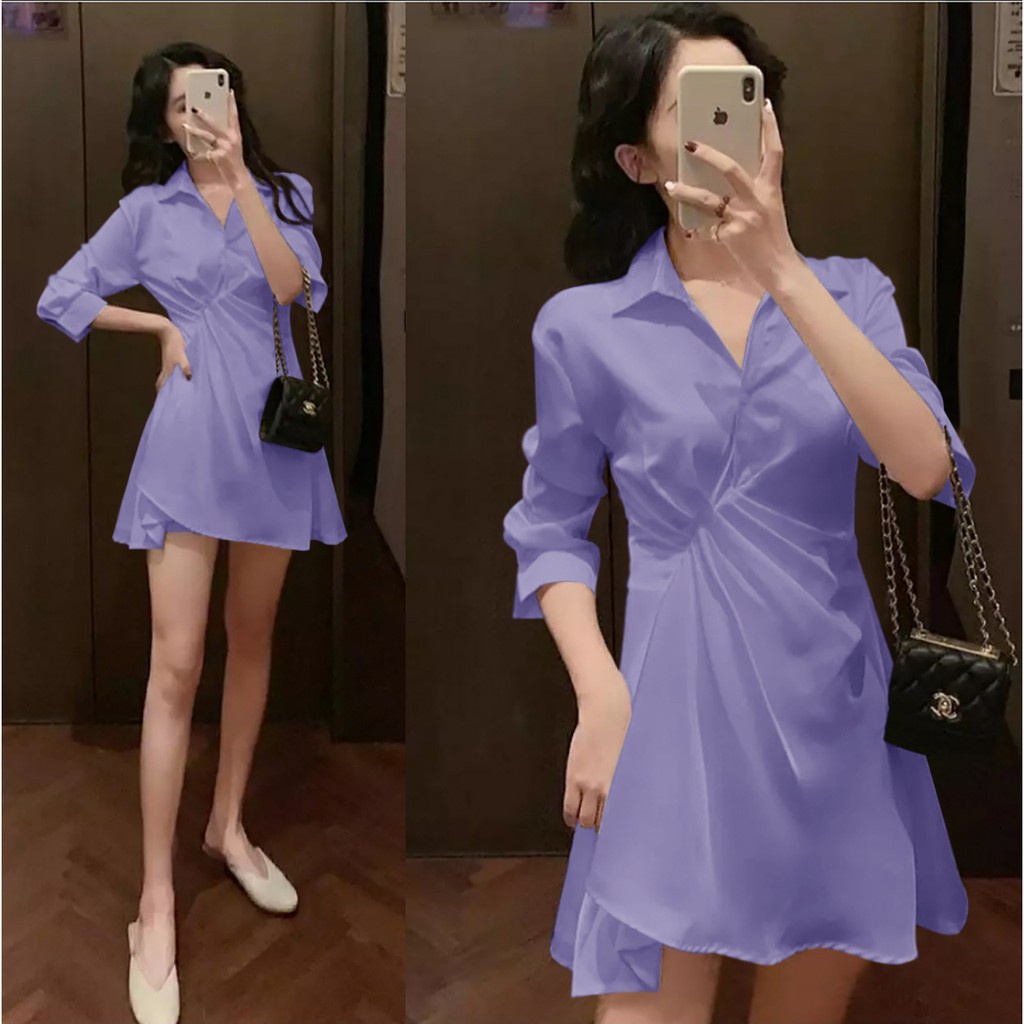 WSE390 - Dress Sandia Kasual UK L-XL LD 100 CM PJ 85 CM Mini Dress Sexy Wanita PREMIUM QUALITY