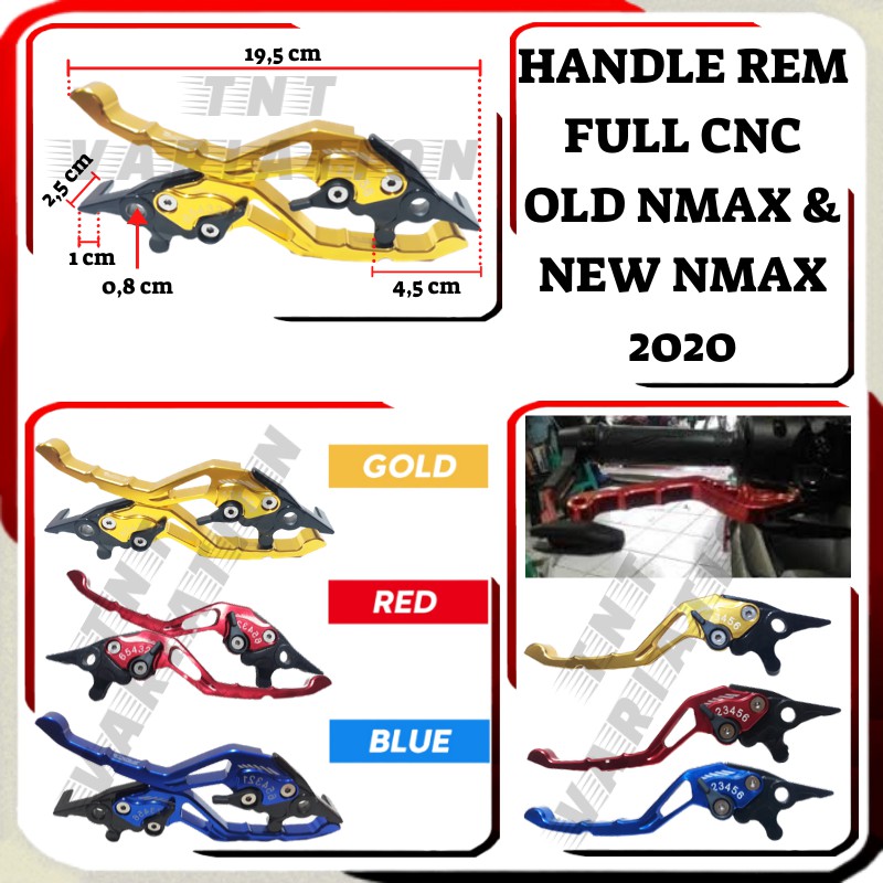 Handle / Tuas Rem Variasi Full CNC Yamaha OLD Nmax Dan New Nmax 2020 Model Setelan Jarum