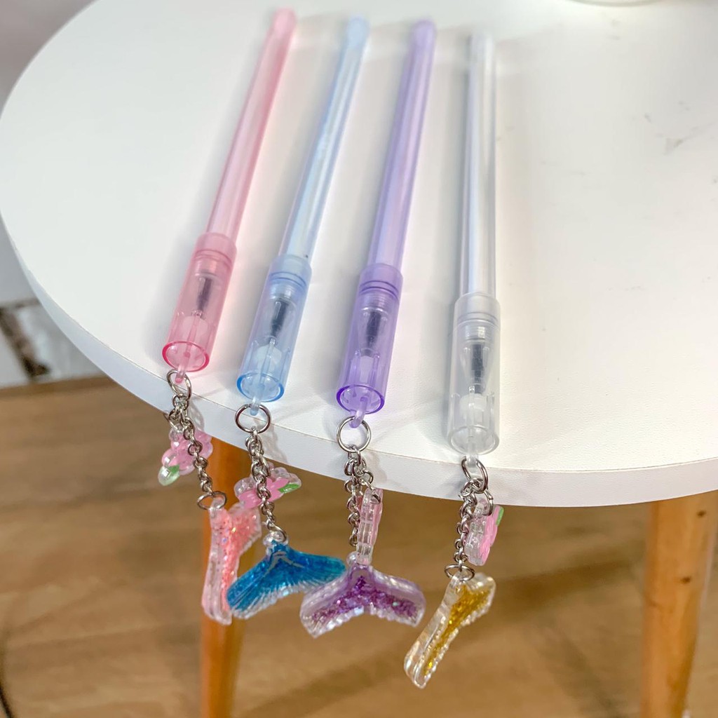PEN GANTUNGAN EKOR MERMAID PULPEN GANTUNGAN WARNA UNIK IMPORT TERMURAH READY GROSIR COD BEST QUALITY-2