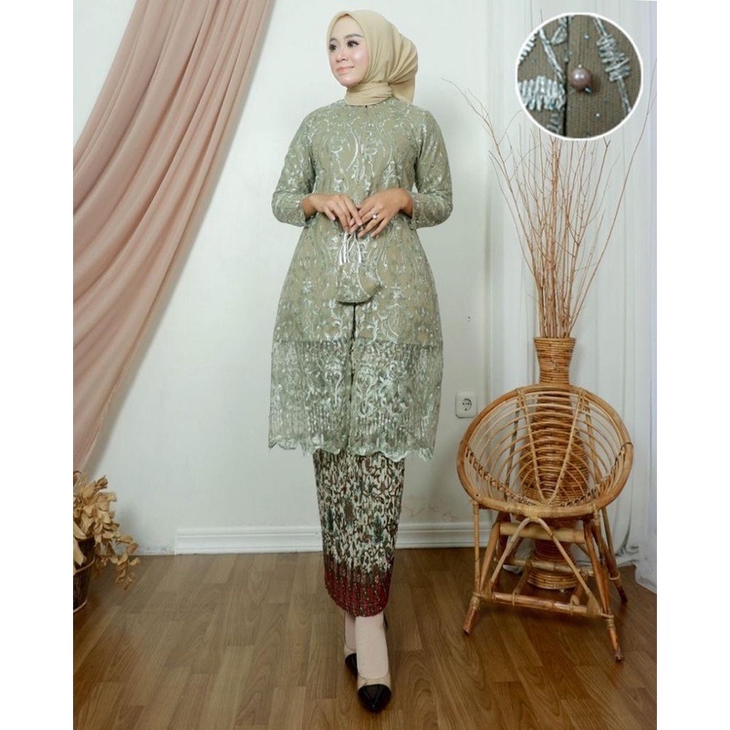 Set Kebaya Tunik Busui Set Kebaya Model Tunik Kebaya Wisuda Kebaya Modern Baju Pesta By Santiank_Kebaya