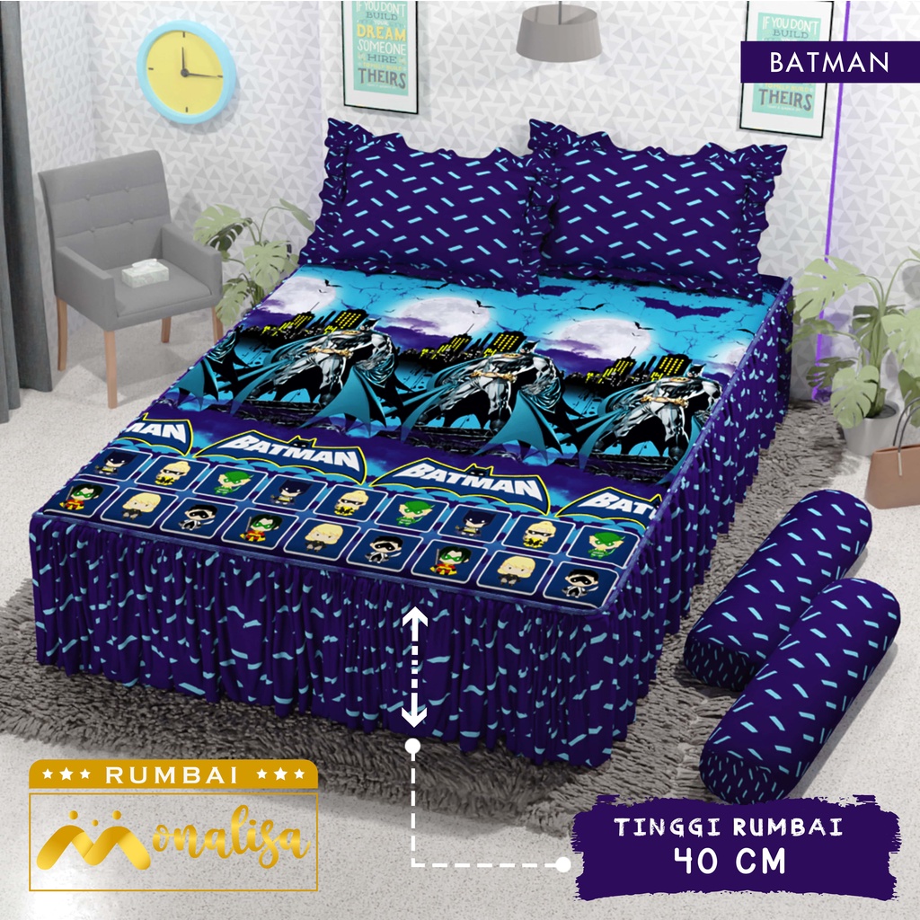 Monalisa Premium Sprei Rumbai Uk 160/180 - Batman