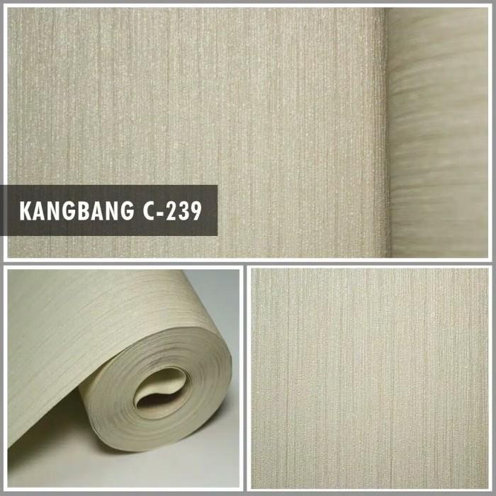 Wallpaper Wallpaper Vinyl Dingding Motif Polos Warna Bertekstur Garis