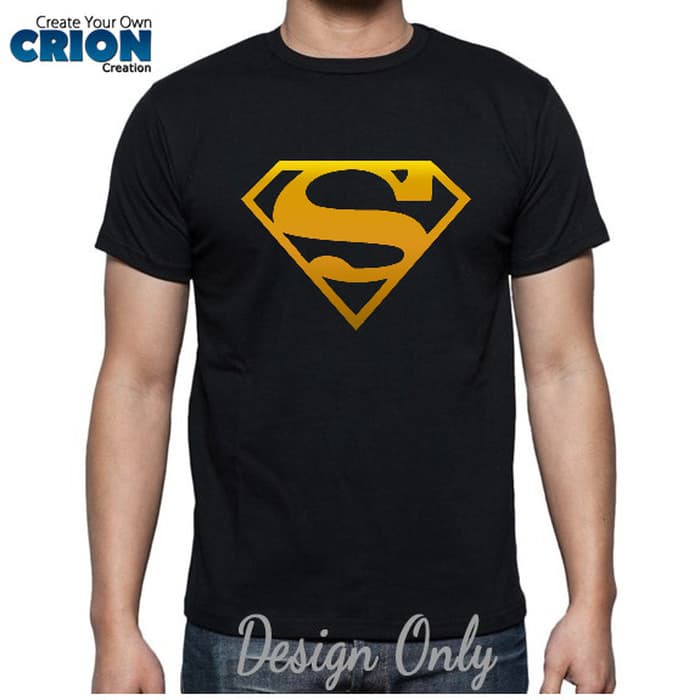 Kaos Super Hero &quot; Superman Gold Logo &quot; by Crion