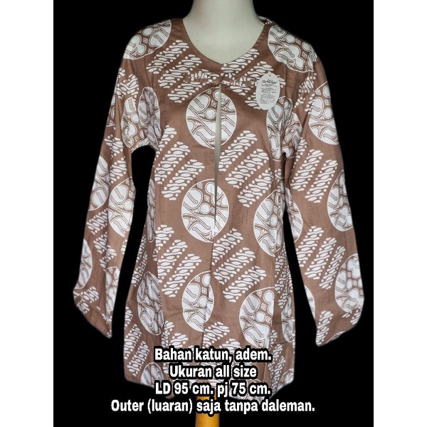 Baju Batik Kerja Kantor Bolero Monochrom Murah Elegan (COD)