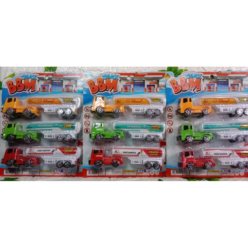 Mainan anak mobil Truck BBM Set 3Pcs