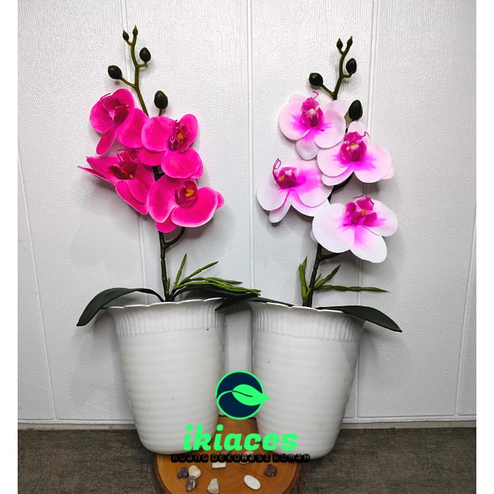 BUNGA ANGGREK ARTIFICIAL BUNGA ARTIFISIAL BUNGA POT DINDING ANGGREK HIAS BUNGA PLASTIK BUNGA PALSU