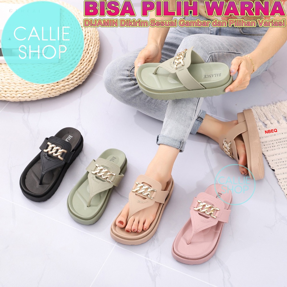 Sandal Wanita Platform Tinggi 4cm Jelly Balance Import 1605-30 RNTJPTBL