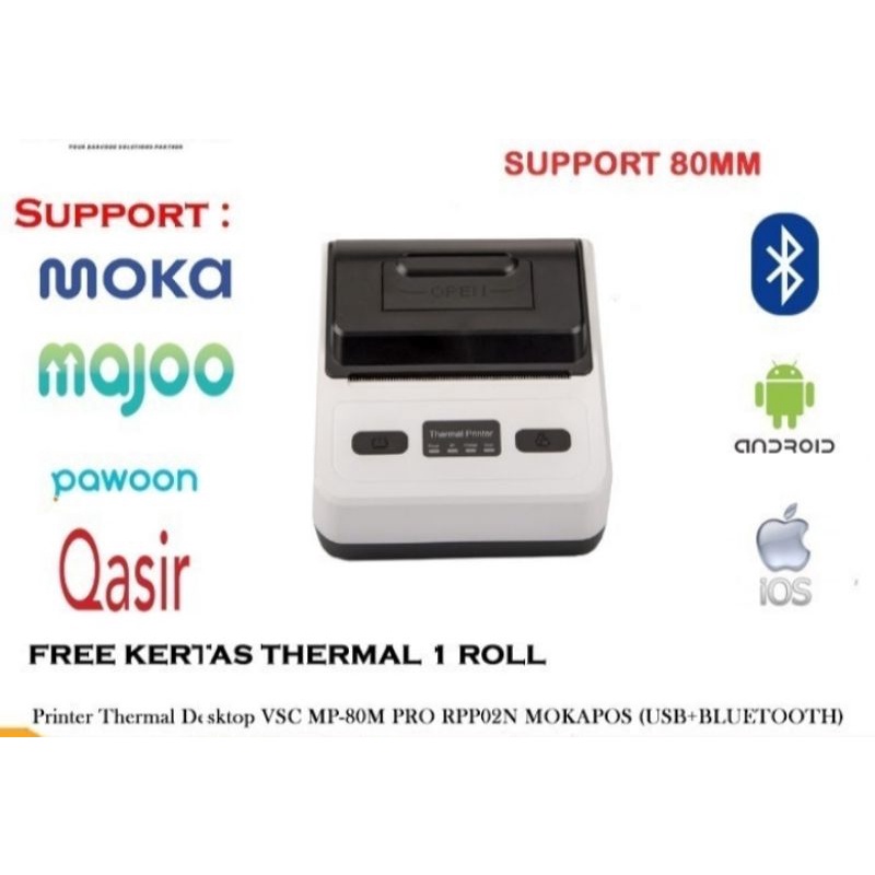 Jual MOBILE PRINTER BLUETOOTH VSC MP80A ( RPP02N ) Shopee Indonesia