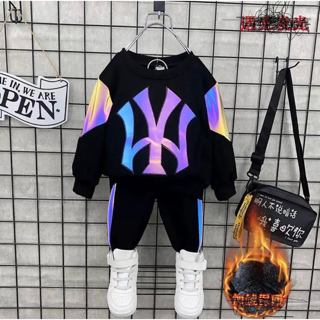 PROMO-SETELAN SWEATER CARDIGAN BAYI ANAK MOTIF NY METALIC COLOUR USIA 6 BULAN-5 TAHUN BAHAN BABYTERRY LEMBUT TERMURAH TERLARIS TERBARU/ SETELAN SWEATER CARDIGAN BAYI ANAK LAKI-LAKI/ SETELAN SWEATER CARDIGAN BAYI ANAK PEREMPUAN/ NEW SWEATER ANAK COWOK