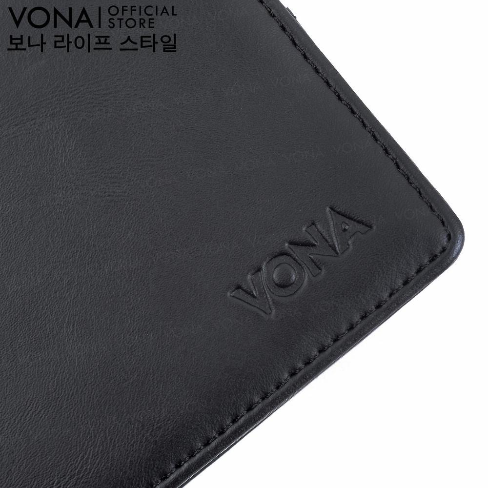 Vona Dompet Pria Lipat Kulit Pu - Jet