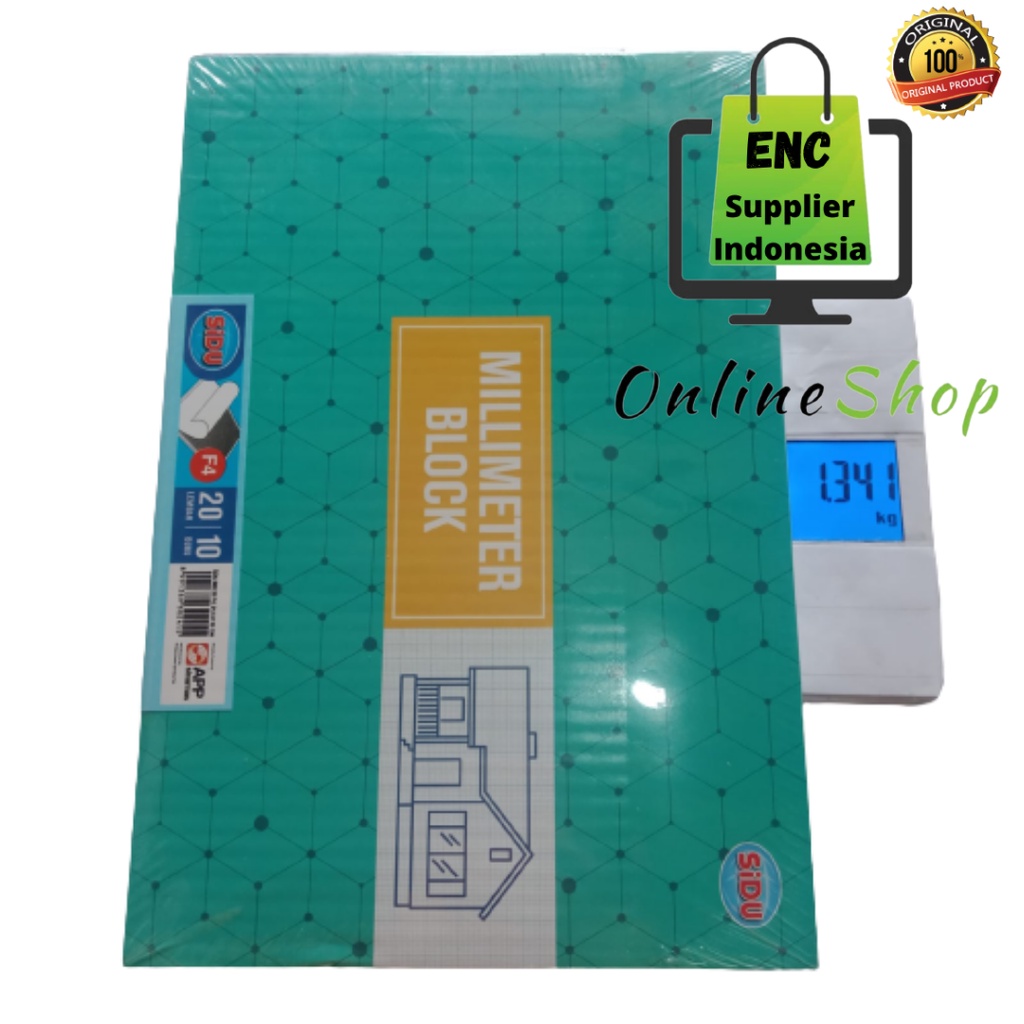

10 buku millimeter block folio sidu mili meter blok F4 sinar dunia per pak - enc.sup