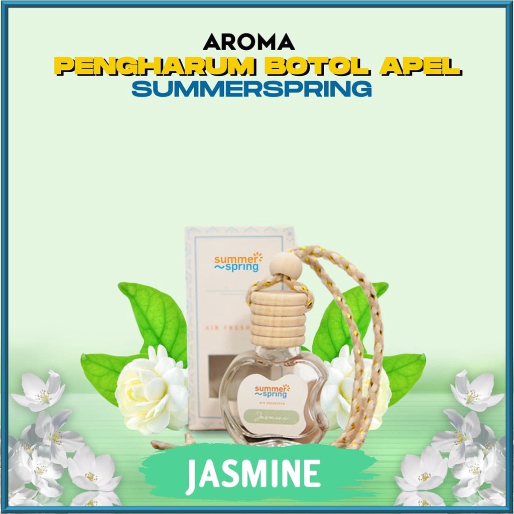 Parfum AC Mobil Aroma Jasmine Botol Apel SummerSpring Pengharum Mobil Kamar Aromaterapi Segar