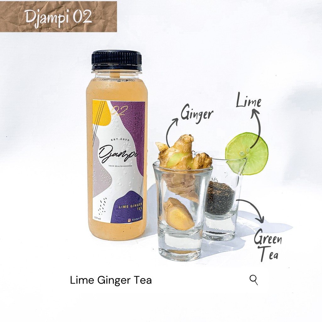 

Djampi 02 - Lime Ginger Tea (Jamu Jahe Jeruk Nipis Teh Hijau) - 250 ml