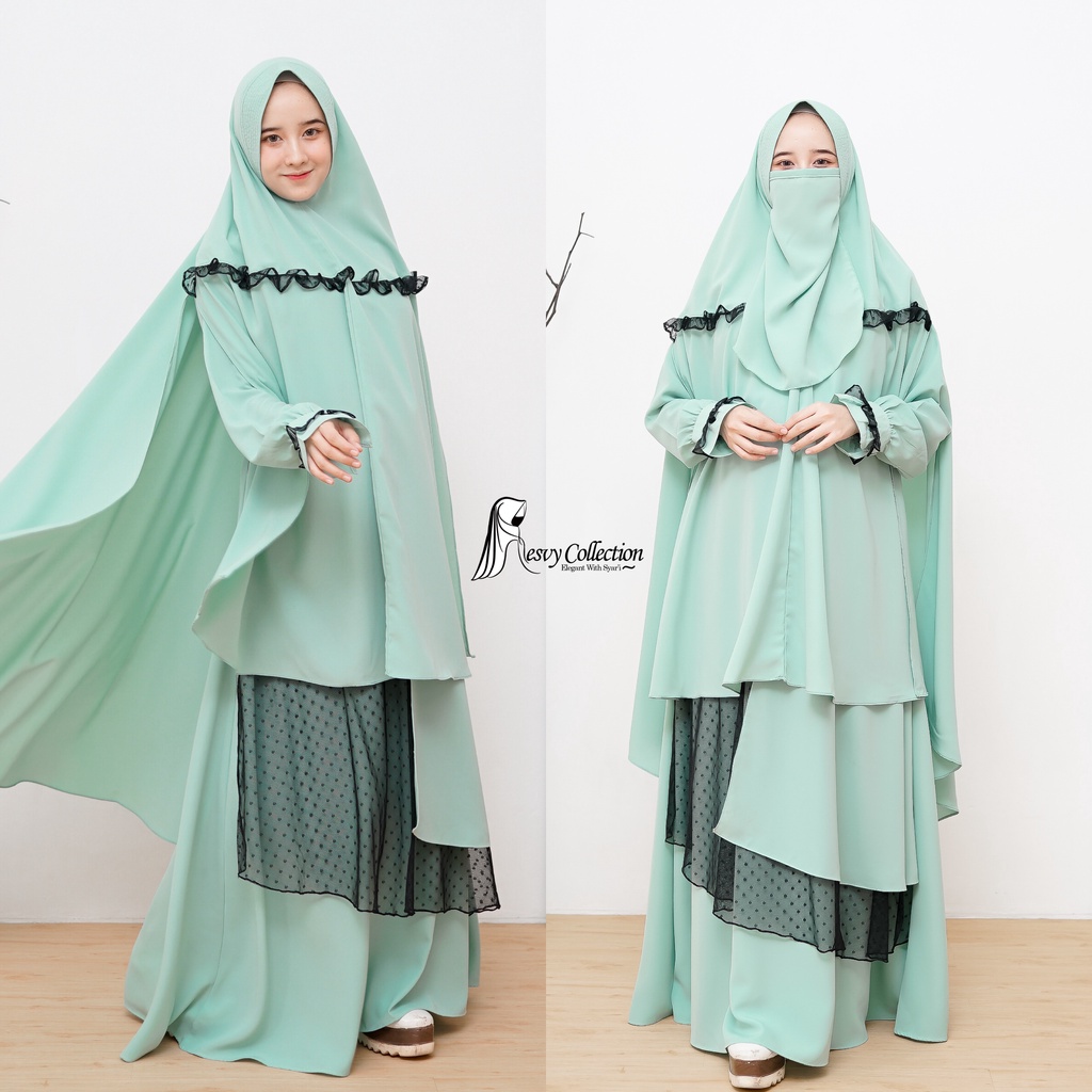 Gamis Set Syar'i Zara Set Eid Series By Resvy_Collection